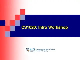 Introduction to CS1020 Workshop on UNIX Operating System Login Process
