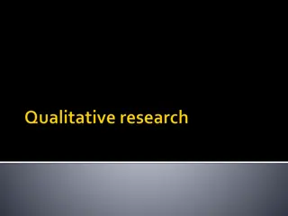 Qualitative Research and Its Applications