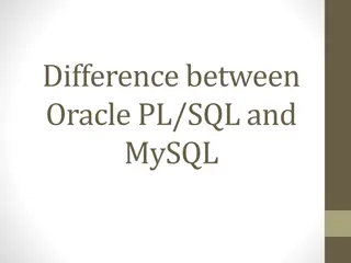 Contrasts Between Oracle PL/SQL and MySQL