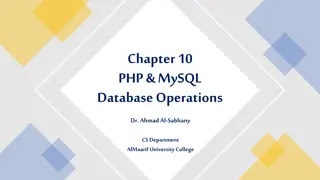 PHP & MySQL Database Operations