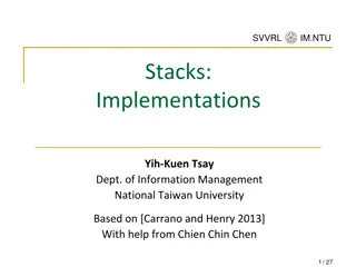 Implementing Stacks at National Taiwan University