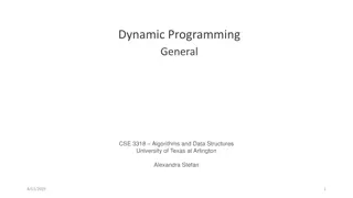 Approaches for Solving Dynamic Programming Problems