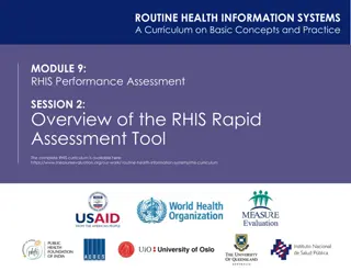 RHIS Rapid Assessment Tool: Implementation and Standards