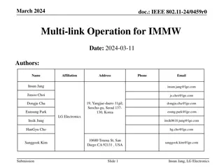 IEEE 802.11-24/0459r0 Multi-link Operation for IMMW