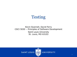 Principles of Software Development - Testing and Telemetry Insights