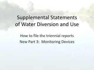 Filing Supplemental Water Diversion Monitoring Reports