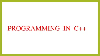 Object-Oriented Programming in C++