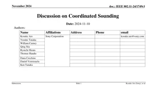 IEEE 802.11-24/1749r1 Coordinated Sounding Discussion Summary