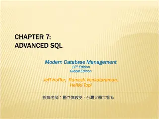 Advanced SQL Operations in Modern Database Management