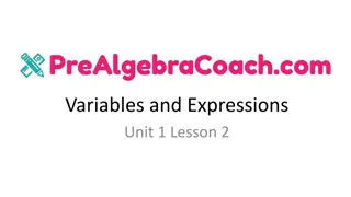 Numerical and Variable Expressions