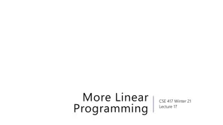 Linear Programming in CSE: Example Problems and Full Definitions