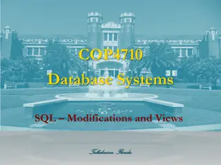 Database System SQL Modifications and Views in Tallahassee, Florida