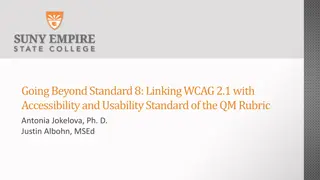 Linking WCAG 2.1 with Accessibility and Usability Standards beyond Standard 8