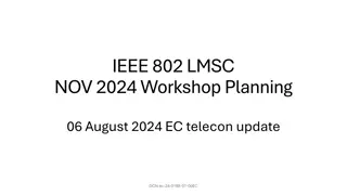 IEEE 802 LMSC Workshop Planning Update August 2024