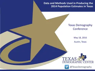 Methods Used in 2014 Population Estimates in Texas