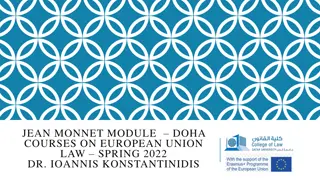 European Union Law: Jean Monnet Module Doha Courses on EU Institutions
