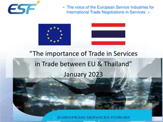 The Voice of the European Service Industries: Trade Dynamics and Economic Impact