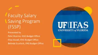 IFAS Faculty Salary Savings Program Details