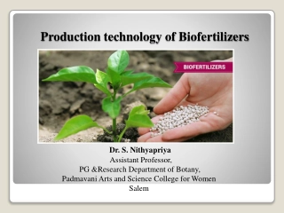 Understanding Biofertilizers: Production Technology and Types