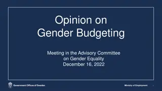 Gender Budgeting Recommendations for Advancing Gender Equality