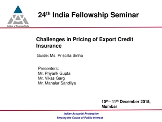 Challenges in Export Credit Insurance Pricing