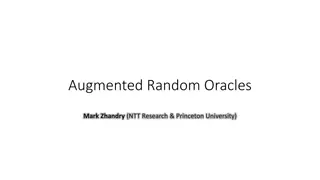 Augmented Random Oracles and Hash Cryptosystems Overview