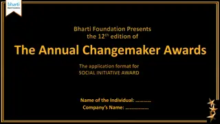 Annual Changemaker Awards - Recognizing Social Initiatives for Sustainable Development Goals