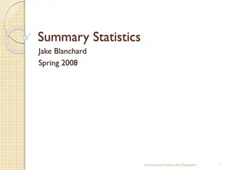 Uncertainty Analysis for Engineers: Summarizing Statistical Data Metrics