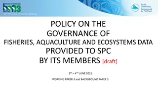 13th SPC Heads of Fisheries Meeting Policy on Data Governance