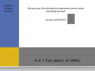 Multinational Corporations and Their Impact on Local Economies