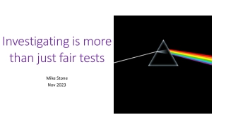 Understanding Investigations in Science