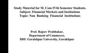 Non-Banking Financial Institutions in India