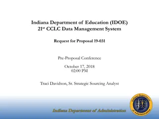 21st CCLC Data Management System RFP by Indiana Department of Education