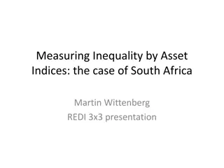 Asset Indices and Inequality Measures in South Africa