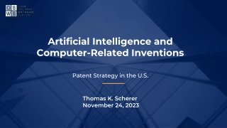 Artificial Intelligence and Computer-Related Inventions