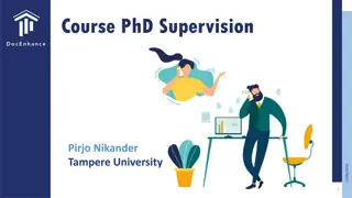 Innovative Approach to PhD Supervision Training and Practice