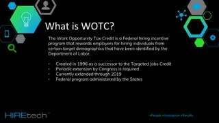 Federal Work Opportunity Tax Credit Program Overview