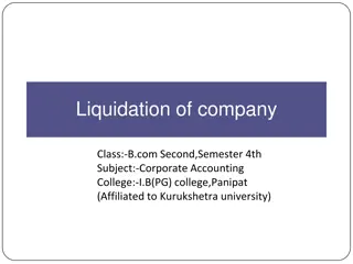 Company Liquidation Process in Corporate Accounting