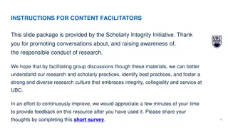 Facilitators' Guide for Responsible Research Conversations