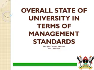 University Management Standards and Governance Overview