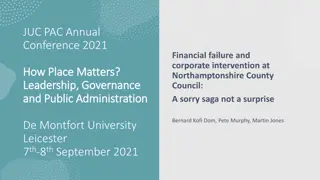 Financial Failure and Corporate Intervention at Northamptonshire County Council: A Unique Perspective