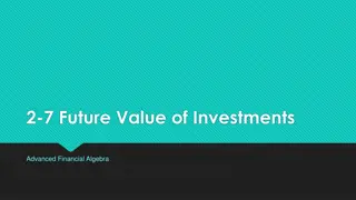 Future Value of Investments in Financial Algebra