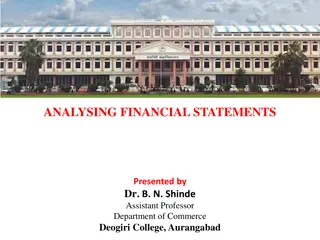 Financial Statements for Business Analysis