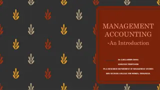 Decoding Management Accounting: An Overview by Dr. S. Bellarmin Diana