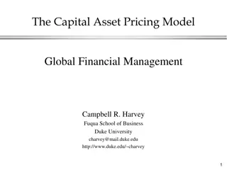 Capital Asset Pricing Model & Efficient Portfolios