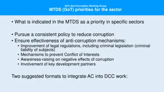 Priorities for Sector Development: Integrating Anti-Corruption Measures