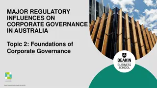 Regulatory Influences on Corporate Governance in Australia