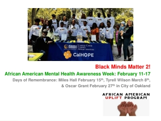 Black Minds Matter 2: Advocating for African American Mental Health Awareness