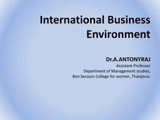 International Business Environment and Trade