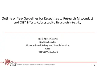 Guidelines for Responding to Research Misconduct and OIST Efforts